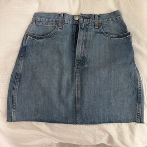 rag & bone Light Blue Denim Mini Skirt